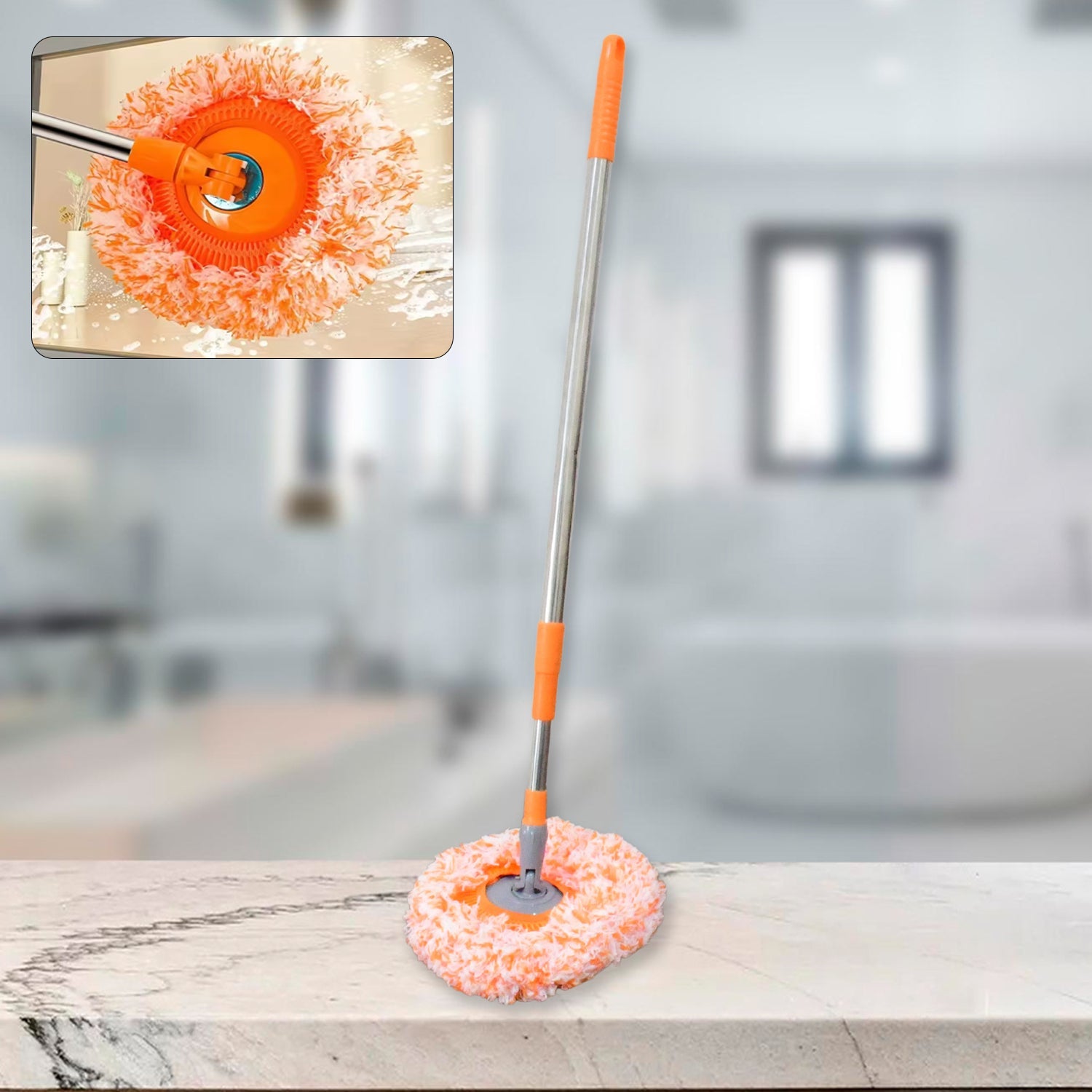 360° Rotatable Ceiling Dust Cleaning Mop Extendable Long Lightweight Handle Mop Heads Pad, Spin Scrubber for Ceiling Floor Bathroom Kitchen Tile 360° Rotatable Ceiling Dust Cleaning Mop Extendable Long Lightweight Handle Mop Heads Pad, Spin Scrubber for Ceiling Floor Bathroom Kitchen Tile